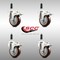 Service Caster 4 Inch 316SS Maroon Poly Swivel 7/8 Inch Expanding Stem Caster Set Lock Brake SCC-SS316TTLEX20S414-PPUB-MRN-78-4 - alternate 2